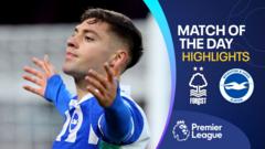 Brighton beat Nottingham Forest to go fifth in the table
