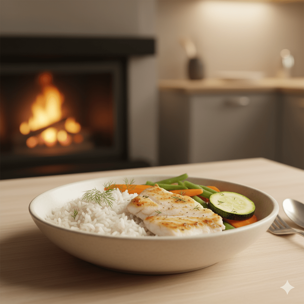 Healthy bowl of oats topped with berries and nuts