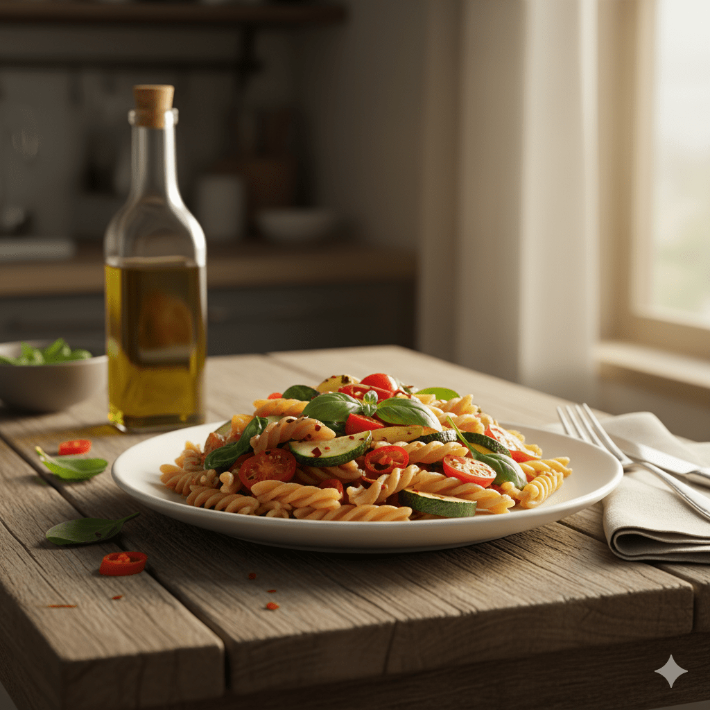 Balanced plate with  proteins and carbs