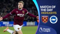 Brighton come from behind twice to draw with West Ham