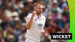 Head drags on as Atkinson takes early wicket