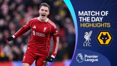 Wirtz scores first Liverpool goal in victory against Wolves